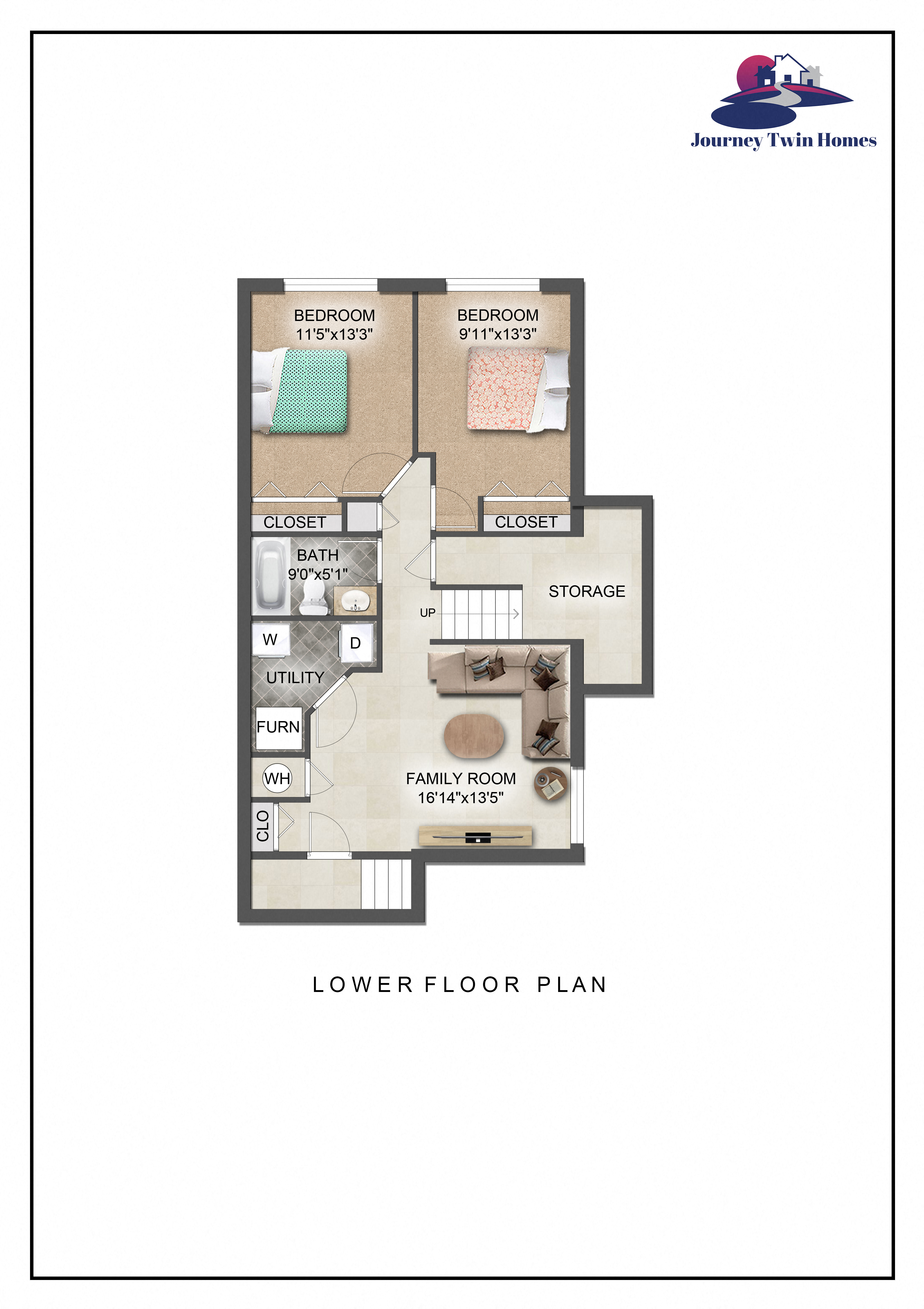 Lower level floor plan